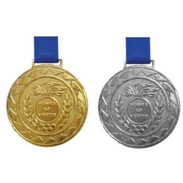 Imagem de Kit C/99 Medalhas de Ouro+1 Medalha Prata M36Honra ao Mérito - Crespar