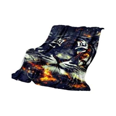 Imagem de Manta Sherpa 3D Super Macia Com Estampa De Tigre Para Primavera E Outo