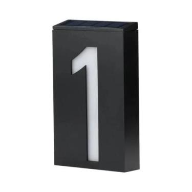 Imagem de Luz De Número De Casa LED Alimentada Por Energia Solar, À Prova d'Água