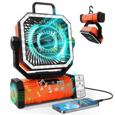 Imagem de Ventilador de acampamento portátil Super RGB G70 Pro 20000mAh com alto