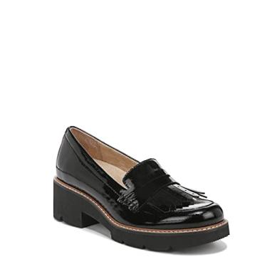 Imagem de Naturalizer Mocassim feminino Darcy Tassel Penny com salto, Couro envernizado preto, 36