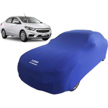 Imagem de Capa carro Prisma Chevrolet cobrir de tecido - Mz, Azul