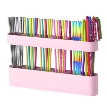 Imagem de Juome Suporte de canudo para armário, organizador de canudo de silicone com fita adesiva dupla face, dispensador de armazenamento de canudos reutilizáveis para porta de armário de balcão de cozinha