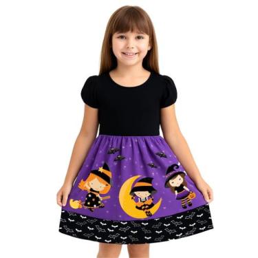 Imagem de Vestido Infantil Temático Halloween Bruxinhas - Calupa, 4A