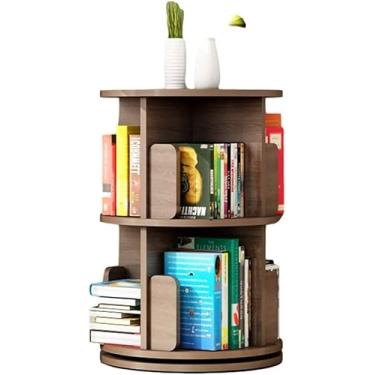 Imagem de AKALNNB Estante de livros multifuncional de madeira giratória b rack de canto independente rack de armazenamento para casa quarto rack de armazenamento, madeira - 46 x 70 cm