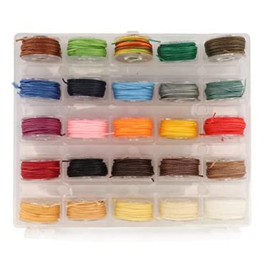 Imagem de Acouto 25 Cores de Fio Encerado de 0,65 Mm - Flexível e Fácil Armazenamento Encadernação de Fio Encerado de Poliéster, tricô, Costura, crochê e Projetos - Iniciantes e Profissionais Perfeitos