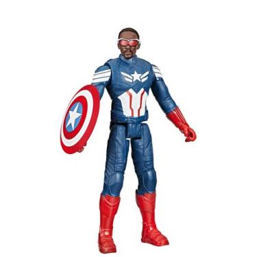 Imagem de Boneco capitão américa admirável mundo novo titan hero clássico - hasb