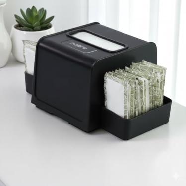 Imagem de Suporte para Guardanapos Intercalados e Compartimento para Condimentos Preto - Premium