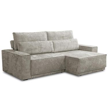 Imagem de Sofá 4 Lugares Retrátil Reclinável Para Sala De Estar 280cm Nicastro F04 Veludo Granito - Lyam Decor