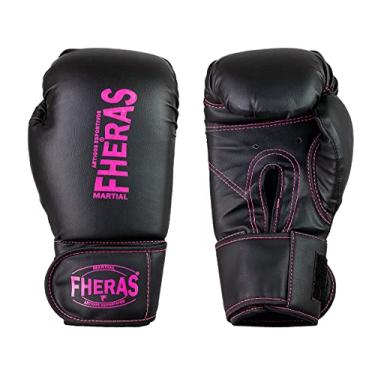 Imagem de Luva de Boxe Muay Thai MMA Pro Black Pink Fheras 10Oz