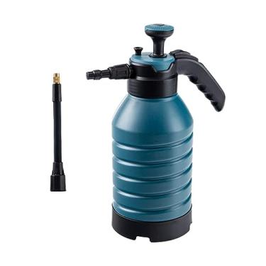 Imagem de ＫＬＫＣＭＳ Pulverizador de bomba de jardim manual 2L Bomba Mister Pump Pressurizador de água Garrafa Pulverizador portátil para gramado, casa, interior, Haste de Metal Azul