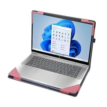 Imagem de Capa para notebook Hp ProBook 450 G10 G9 G8 2023-2021 / ProBook 455 G10 G8 G9 Capa protetora de couro PU 2 em 1 (rosa)