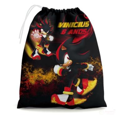 Imagem de Sacolinhas Surpresa Personalizada Tecido Shadow Ouriço Veloz Sonic (Sacolinhas 15x20, Unidades, 10)