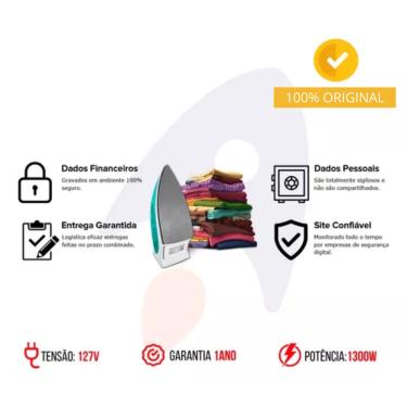 Imagem de Ferro De Passar A Seco 127v ou 220v 1300w Verde Kian