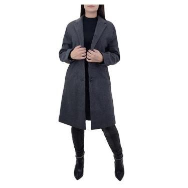 Imagem de Casaco Feminino Facinelli By Mooncity Longo Cinza Escuro - 610234-Feminino