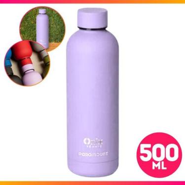 Imagem de Garrafinha Térmica Inox Revestimento De Silicone Suco Água Gelada 500m