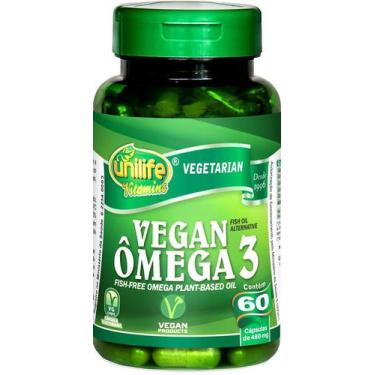 Imagem de Vegan Ômega 3 Unilife 60 Cápsulas de 480mg