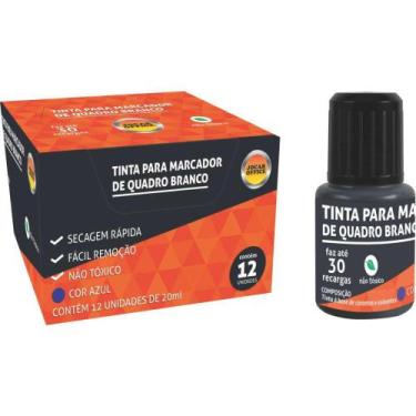 Imagem de Tinta Marcador Quadro Branco Jocar 20ML Azul - Caixa com 12 Unidades -
