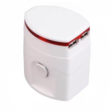 Imagem de Adaptador Universal com Soquete de Conversão e Carregador USB Duplo - 