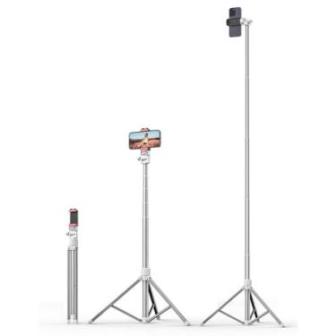 Imagem de Suporte de tripé para telefone Pnitri 180 cm com controle remoto sem f