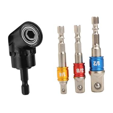 Imagem de Ｂｅｓｇａ Conjunto de adaptadores de soquete sextavado para chaves de fenda elétricas, dobradores de oficina, cabos hexagonais multifuncionais resistentes para, Preto