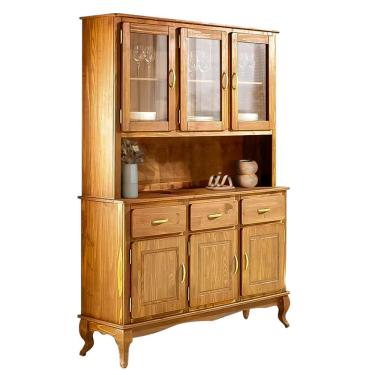 Imagem de Armário Com Balcão Rústico Em Madeira Maciça Mel