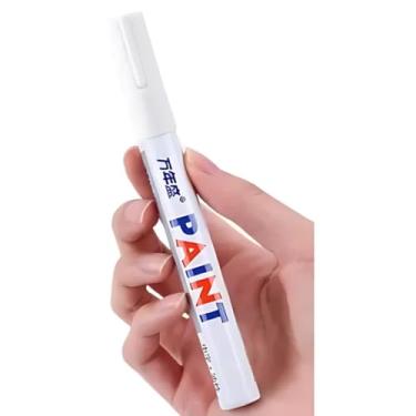 Imagem de Caneta Permanente Prova D'água Tênis Pneu Tecido Tinta a Óleo (Branco)