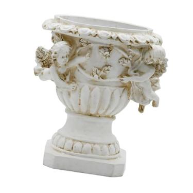 Imagem de IEUDNS Vaso de Flores de Anjo, Ornamento Decorativo, Artesanato Exclusivo de Resina, Enfeite de Jardim