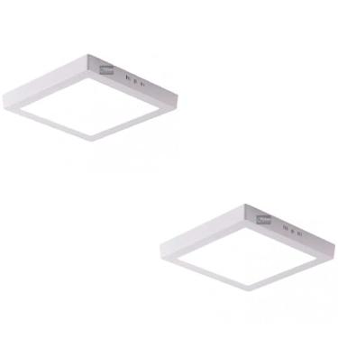Imagem de Kit 2 Plafons sobrepor quadr. 40X40cm 36W 6500k FRIO LUMANTI