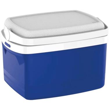 Imagem de Caixa Térmica 12L Soprano Azul com Alça Articulável Cooler Tropical Praia Camping