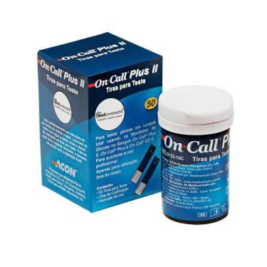 Imagem de Tiras Medidor Glicemia On Call Plus II com 50 Unidades - MedLevensohn