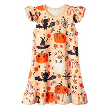 Imagem de Camisola WonderBabe Vestido de camisola de Halloween para meninas de 7