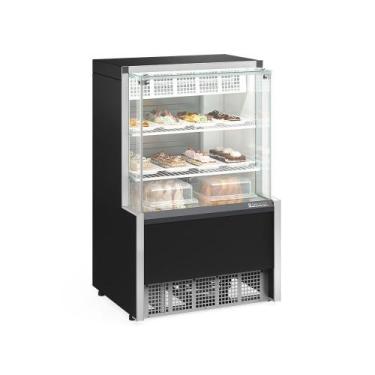 Imagem de Vitrine Refrigerada Confeitaria Dupla Função Aurora GPEA075R Preto Gel
