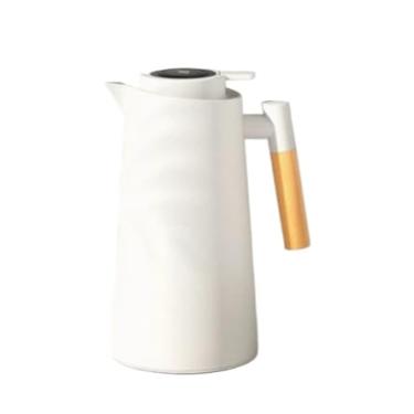 Imagem de Garrafa Térmica 1 Litro Com Termômetro Led Para Chás/Café Design Modern(BRANCO)