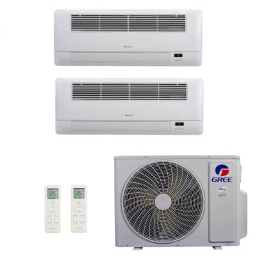 Imagem de Ar-Condicionado Multi Split Inverter R-32 Gree 30.000 BTUs (2 Evaporadoras Cassete 1 Via 22.000 BTUs) Quente e Frio 220V