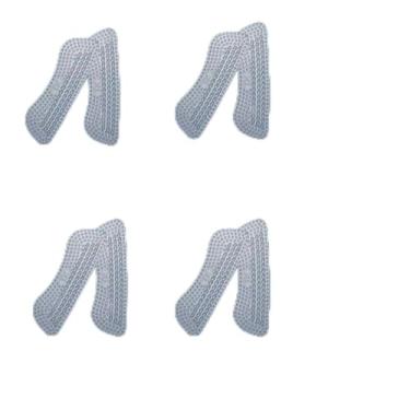 Imagem de Protetor de pé 4 pares de capas protetoras macias antiderrapantes para cuidados com os pés na moda para facilitar a dor no calcanhar