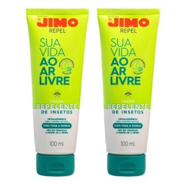 Imagem de Kit 2 Loção Repelente De Insetos Hipoalergênico Corporal Jimo 100ml Cr
