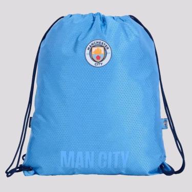 Imagem de Mochila Saco Manchester City Esportiva Azul-Unissex