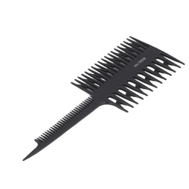 Imagem de Generic Ferramenta de Tingimento Profissional para Pente de Destaque de Cabelo para Salão de Beleza e Uso Doméstico, Material ABS, Design Frente e Verso, Azul/roxo/preto/branco, 8,46 X 2,95 Polegadas (Preto)