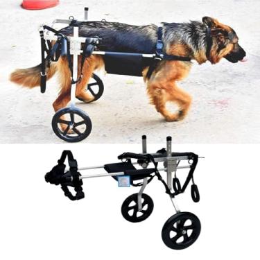 Imagem de Cadeira de rodas ajustável para cães grandes, carrinhos de apoio de perna traseira para pastores e labradores alemães, auxílio de mobilidade de 2 rodas, suportes de perna de cachorro, tamanho M