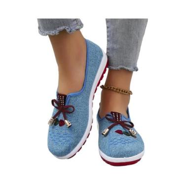 Imagem de Tênis Casuais Femininos De Verão Em Malha Respirável, Sapatos Vulcaniz