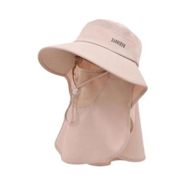 Imagem de Chapéu De Sol Feminino Com Aba Larga, Proteção UV, Impermeável, Respir