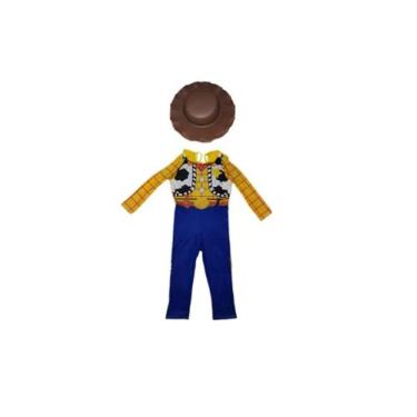 Imagem de Fantasia Roupa Infantil Woody Longo Com Enchimento e Chapéu - Fashion 