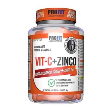 Imagem de Vitamina C Vit C 1000mg Zinco Saúde Imunológica 60 Cápsulas Profit