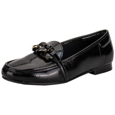 Imagem de Mocassim feminino beira rio 4324102, Verniz, Preto, 37