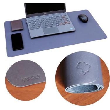 Imagem de Mouse Pad Grande Desk Pad Tapete Mesa Gamer Desk Mat Couro Legítimo Cu