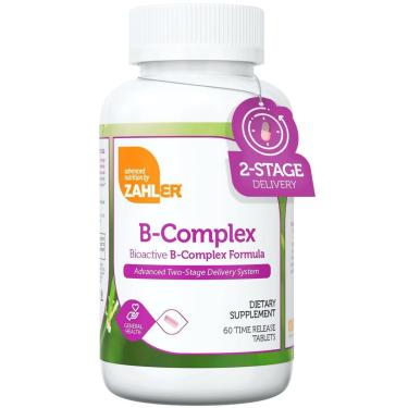 Imagem de Suplemento de vitaminas do complexo B Zahler 60 comprimidos-Unissex