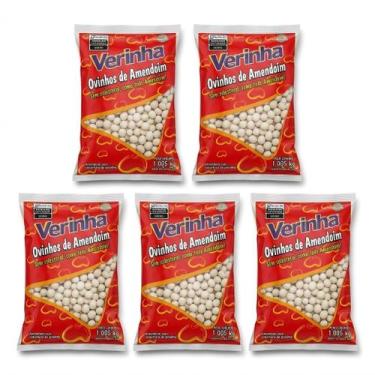 Imagem de Kit 5 pacotes Ovinhos Amendoim Verinha 1005G Polvilho Sabor Tradiciona