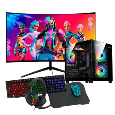 Imagem de Computador Gamer Preto I5 16gb Ram 240gb Ssd Tela 23 Rx 560 4gb Gabine