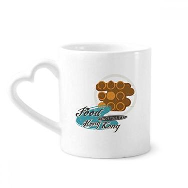 Imagem de Hong Kong Fish Ball Caneca China Café Cerâmica Copos Copo Coração Vidro